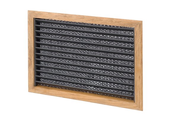 Allpa Teak luchtinlaatrooster met filter  254 x 305mm