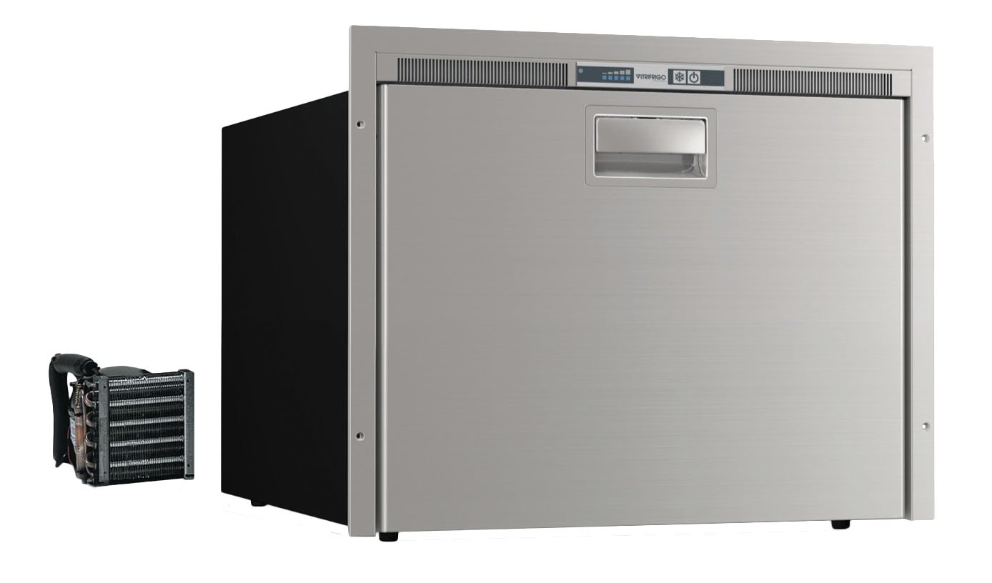 Allpa RVS inbouwvrieslade Sea Drawer DW70BTX 75l 12 / 24V externe compressor ext. compressor