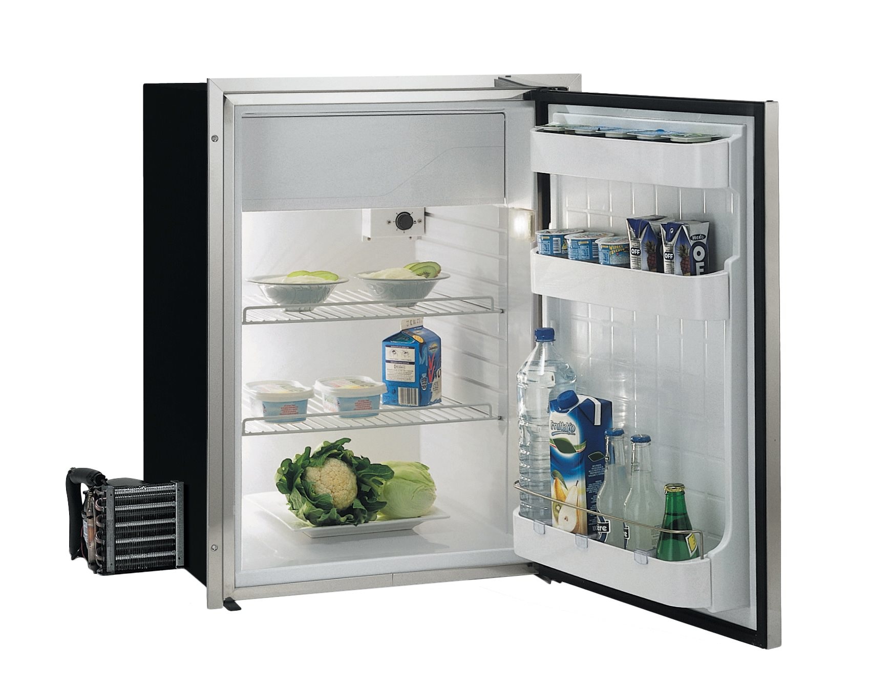 Allpa RVS inbouwkoelkast Sea Steel model C130LX  133l (vriesvak 17 1)  12/24V  ext. compressor