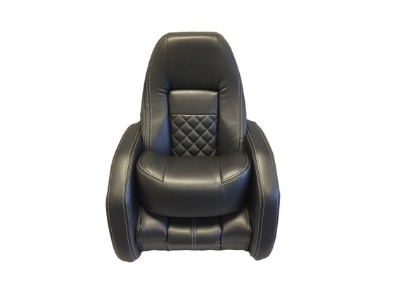 Allpa Stuurstoel model Race Pro Flip-Up  antraciet met witte stiksels