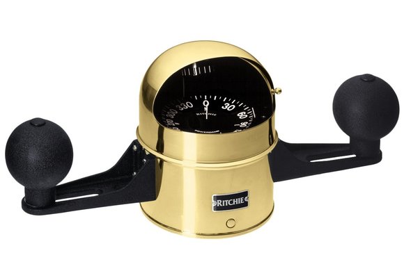 Ritchie kompas model Globemaster D-5-S-X  12/24/32V  opbouwkompas  roos Ø127mm / 2 of 5º  messing