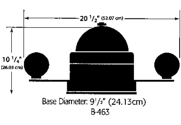 Ritchie kompas model Globemaster B-463  12/24/32V  opbouwkompas  roos Ø152 4mm / 2 of 5º  zwart