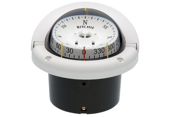 Ritchie Kompas model Helmsman  HF-743W  12V  inbouwkompas  roos Ø95mm / 5º  wit