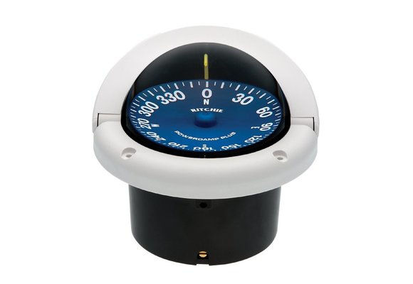 Ritchie Kompas model Supersport SS-1002  12V  inbouwkompas  roos Ø93 5mm / 5º  wit