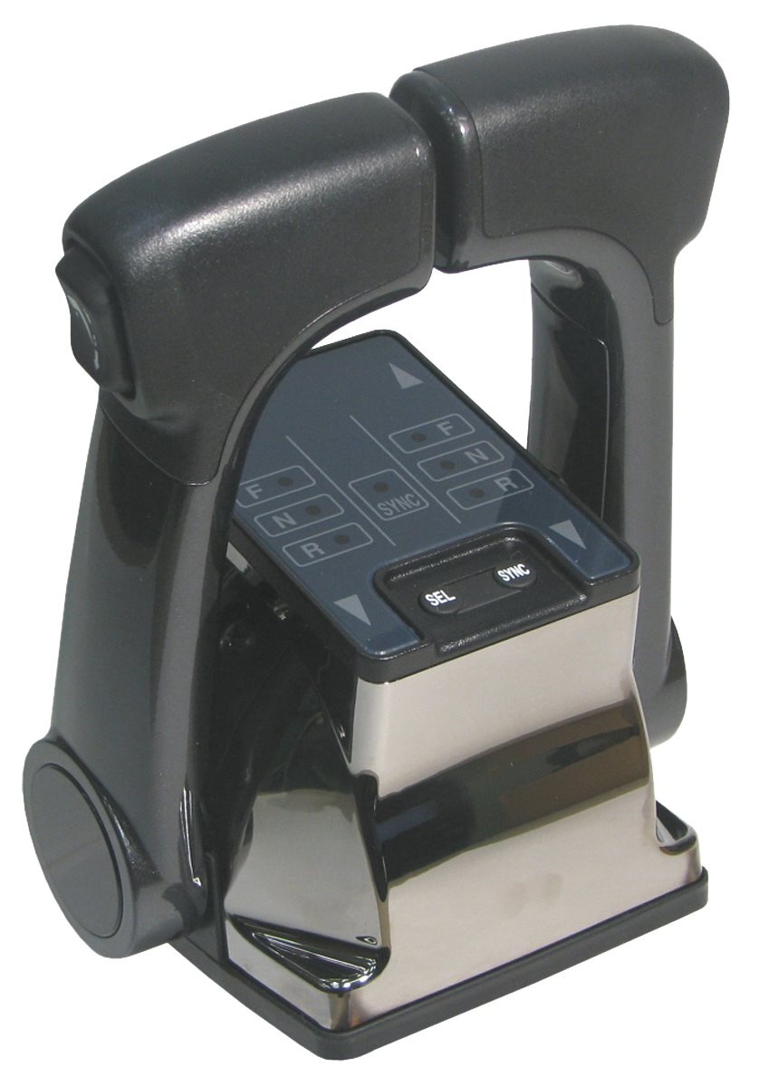 NHK MEC KE-4+ Eénhandel TWIN motorbediening  outboard stijl (PTT)  chrome (NM1051-00)