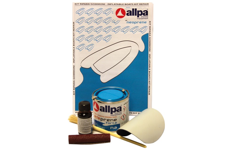 Lijmset 2-Componenten reparatieset voor Neopreen-Hypalon boten lichtgrijs