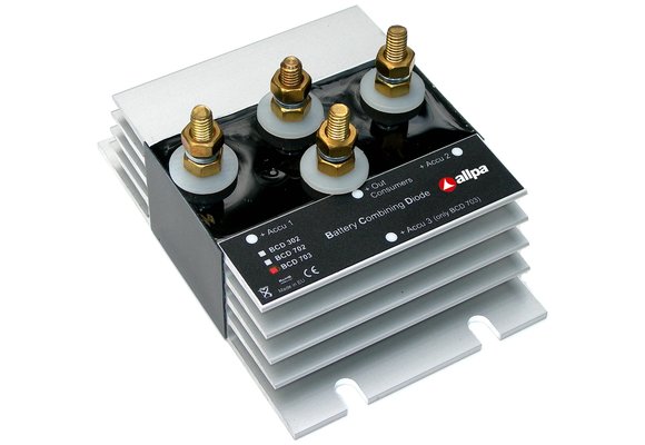 Schottky Batterie combining diodeblok 2-uitgangen