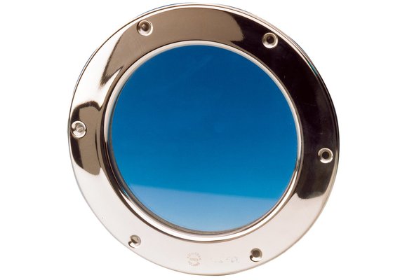 Allpa RVS Patrijspoort  Ø190mm  vast model met gehard glas  gatmaat Ø141mm