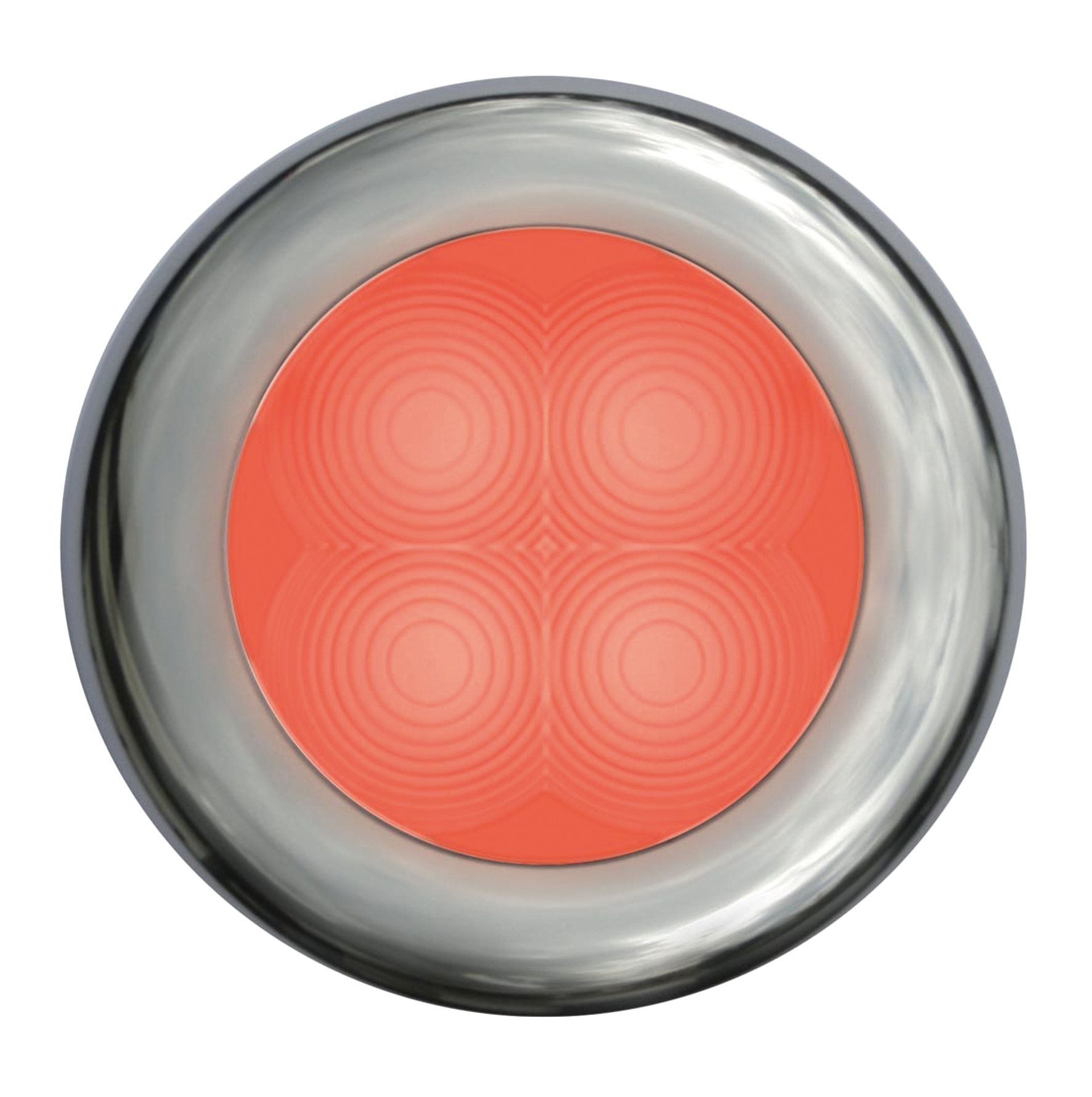 Hella Slim-Line ROUND OriÃ«ntatieverlichting  rood  12V LED  RVS vergulde rand  Ø72mm