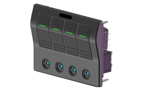 Allpa ABS schakelpaneel, 12V - spatwaterdicht