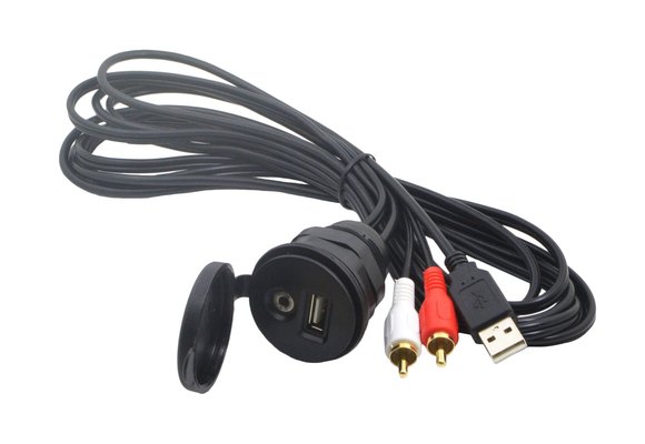 USB-AUX Connector waterdicht; 3.5mm