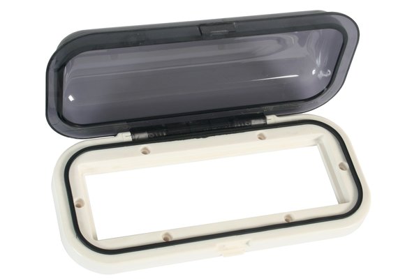 Allpa Kunststof radioklep met verende smoke-kleurige klep inclusief pakking wit