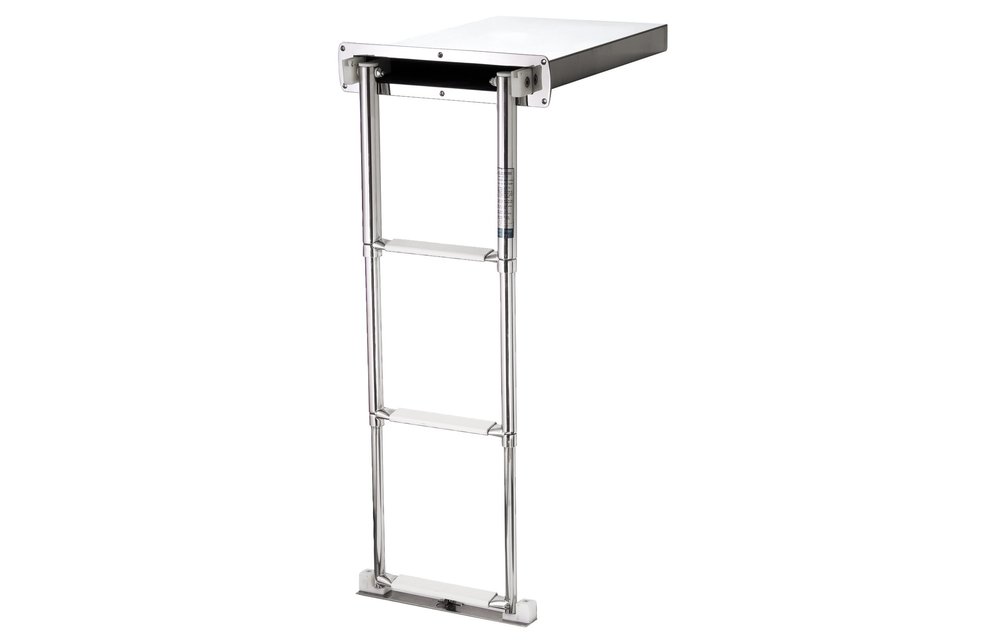Allpa RVS Telescopische zwemtrap in cassette  3 o f 4-treden