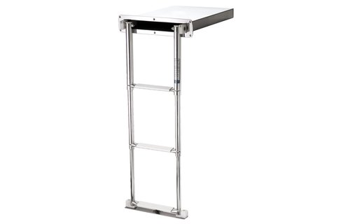 Allpa RVS Telescopische zwemtrap in cassette  3 o f 4-treden