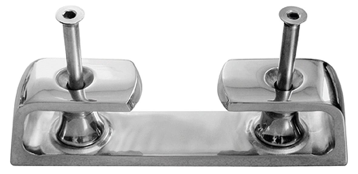 Allpa RVS Verhaalklamp met geleiderollen  afm. 40x205x55mm  Lijn Ø16-22mm