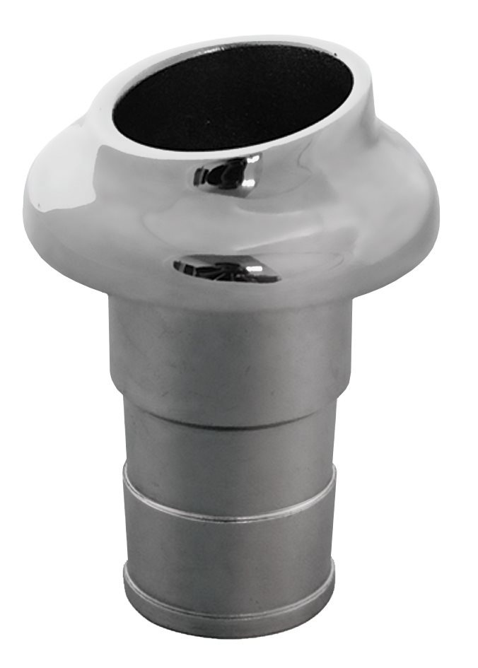 RVS uitlaat huiddoorvoer met rubber terugslagklep