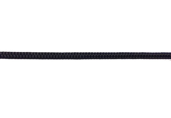 Allpa 16-Voudig gevlochten landvast met handgemaakte oogsplits 8mm  zwart  L=6,5Mtr