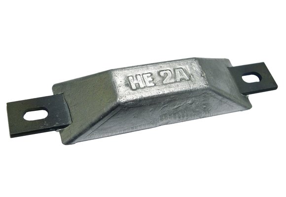 Navalloy European Style Hull Anode; 100mm x 34mm