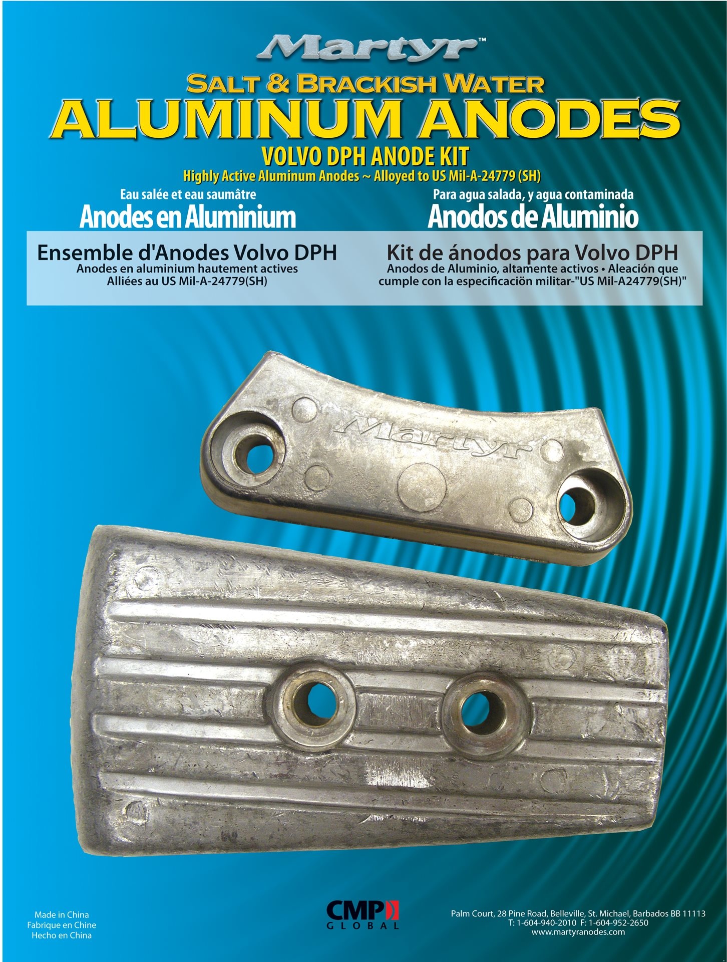 Allpa Aluminium Anode kit Volvo DPH