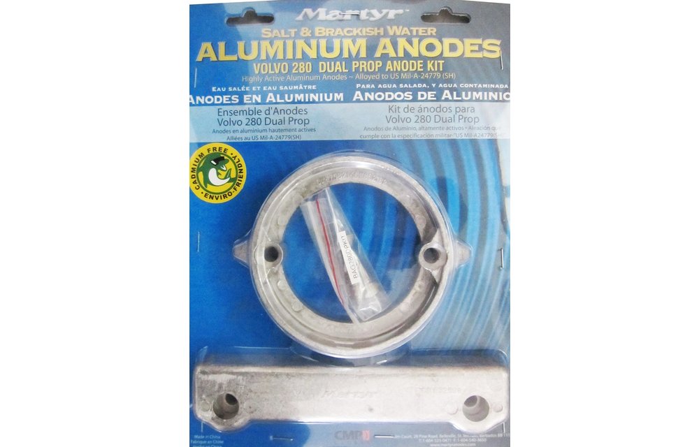 Allpa Aluminium Anode kit Volvo 280 Dual Prop