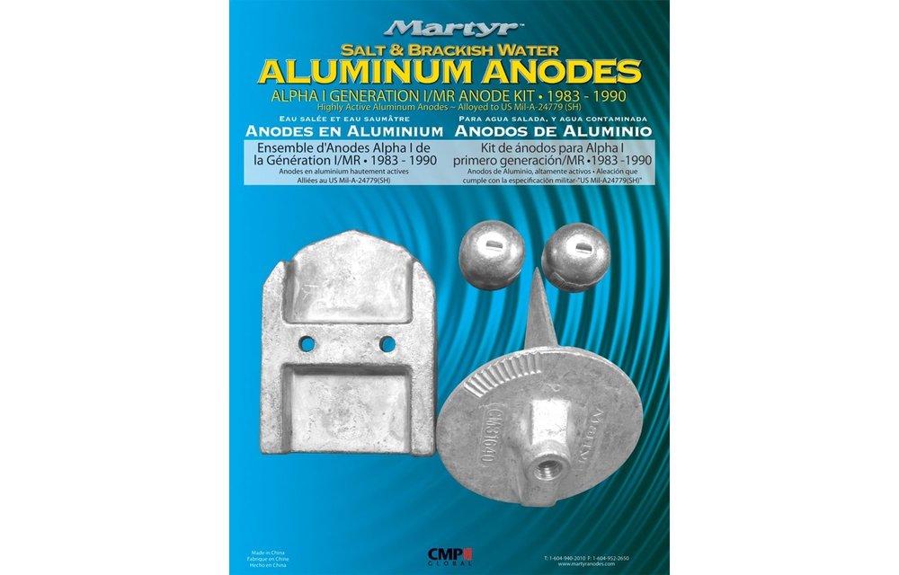 Allpa Aluminium Anode kit Alpha-1  Gen-I 1983-1990