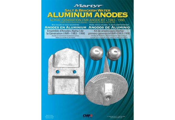 Allpa Aluminium Anode kit Alpha-1  Gen-I 1983-1990