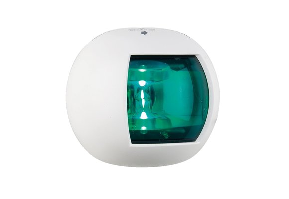 Allpa Positielantaarn Groen  Stuurboord  LED 12-24V  wit polycarbonaat huis