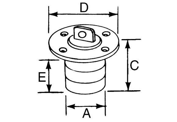 Allpa Kunststof lensstop  met inschroefbare plug Ø25mm  zwart