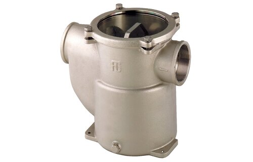 Brons-Vernikkelde koelwaterfilters (robuust) met RVS 316 zeef