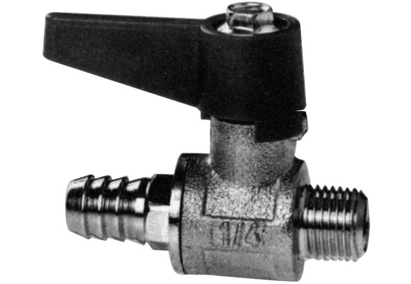 Allpa Messing-verchroomde mini-kogelkranen met tule 12mm  1/4  binnen- & buitendraad