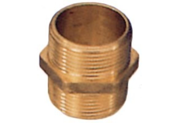 Allpa Messing verbindingsnippel  1-1/4