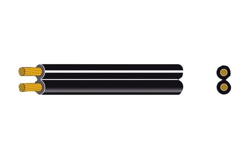 Automarine Platte speaker kabel 2x0.75mm² op minihaspel 8 meter