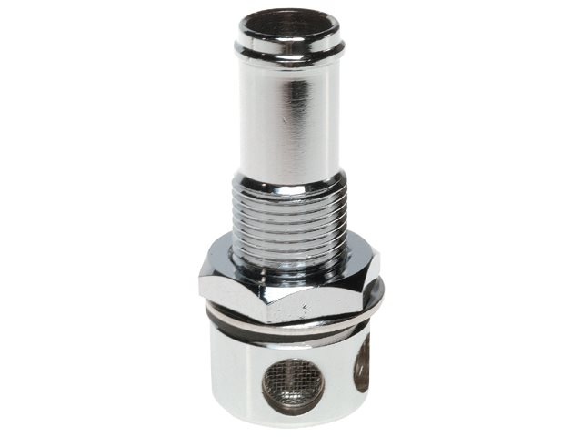 Tankontluchter verchroomd recht 16 mm