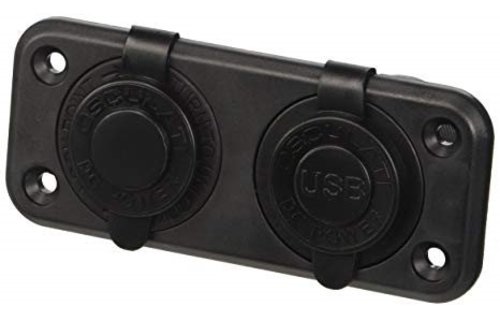 12 volt plug en USB lader