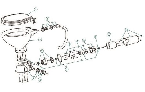 Allpa Space saver elektrisch toilet 12/24 volt
