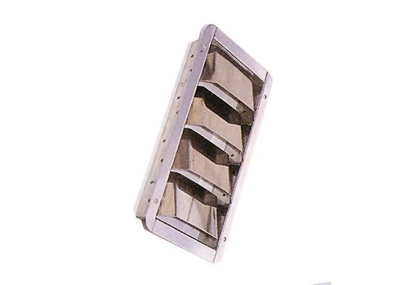 Allpa RVS Ventilatierooster Louvre 240x90x29mm (inbouwmaten) 265x112mm (buitenmaten)