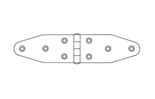 Scharnieren hoogglans gepolijst
