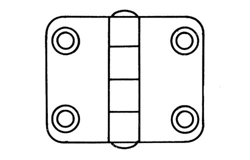 RVS scharnieren rechthoek