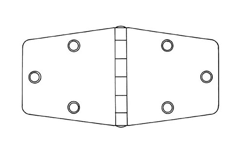RVS scharnier 151 mm