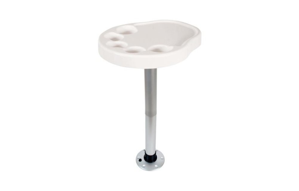 Allpa Volkunststof tafelblad set Palm (450x390mm) met poot (H=685mm) en voet