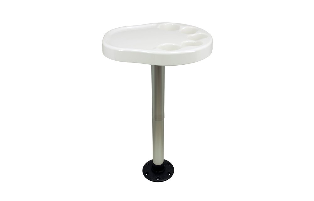 Allpa Volkunststof tafelblad set Palm (450x390mm) met poot (H=685mm) en voet