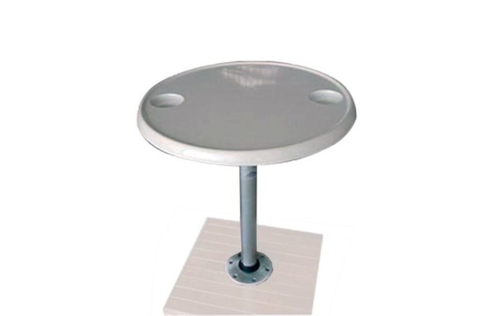 Allpa Volkunststof tafelblad rond set (Ø610mm) met poot (H=686mm) en voet
