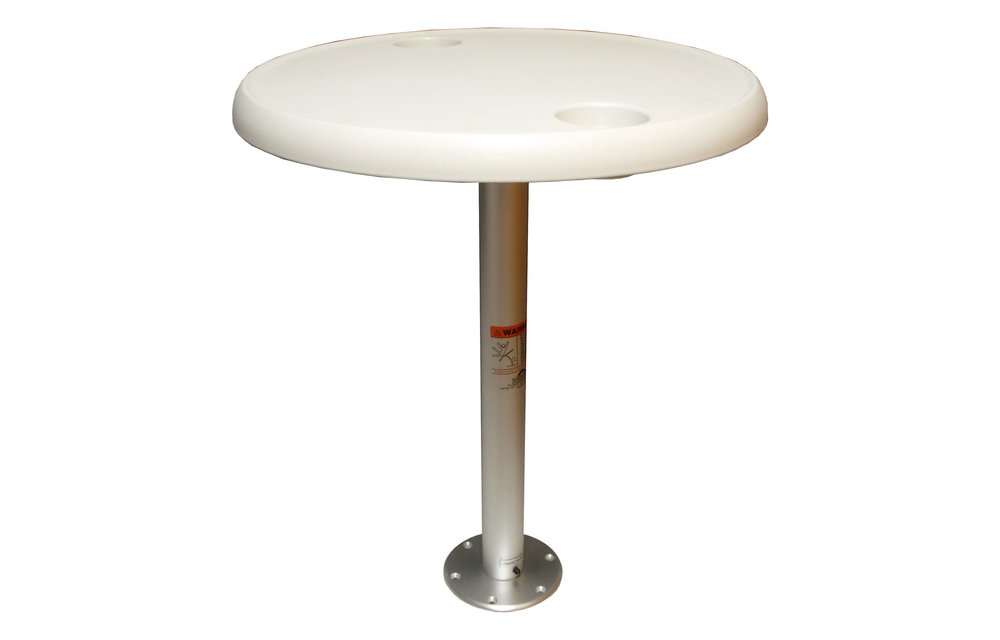 Allpa Volkunststof tafelblad rond set (Ø610mm) met poot (H=686mm) en voet