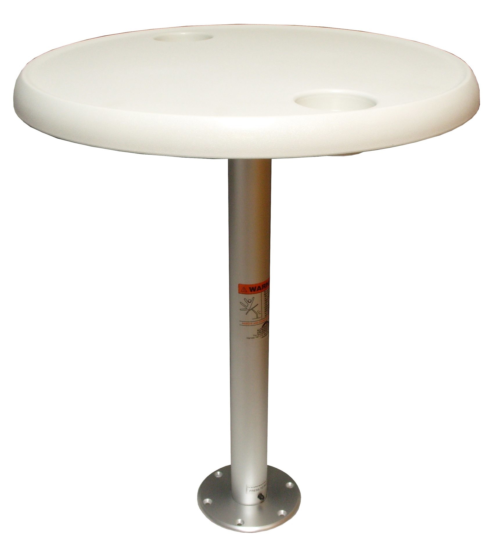 Allpa Volkunststof tafelblad rond set (Ø610mm) met poot (H=686mm) en voet