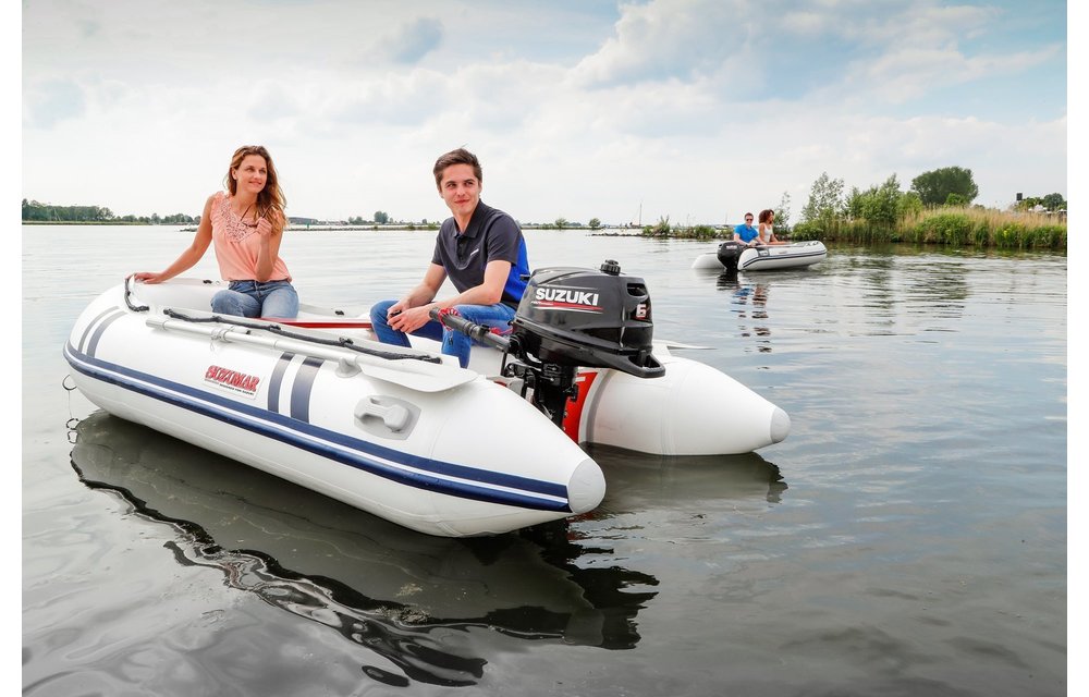 account stoel Haan Suzumar DS 390 aluminium vloer rubberboot - Boottotaal.nl