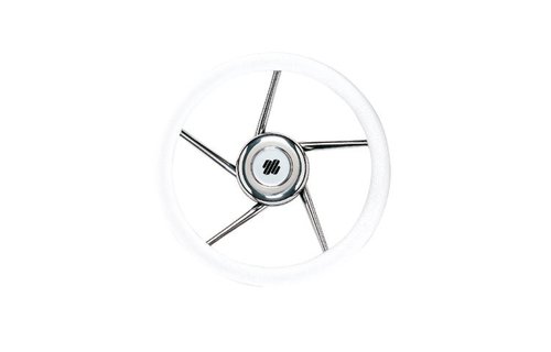 V01 Stuurwiel RVS 350 PU | Zwart