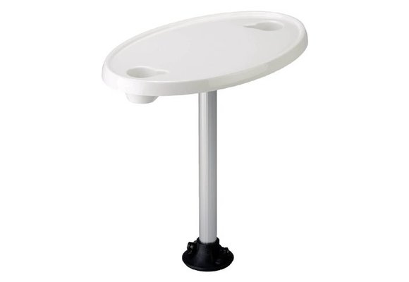 Tafelpoot met blad serie Quick release ABS ovaal