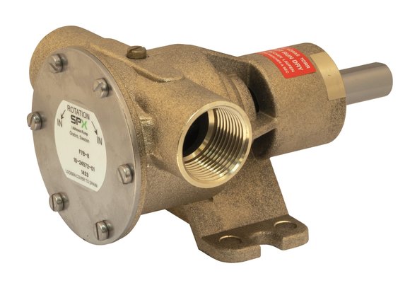 Johnson Pump bronzen impellerpomp F7B-8, 107l/min, binnendraad 1", voetmontage/pulley-aandrijving