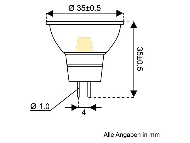 LED vervangingslamp  GU-4 - 1.5 watt