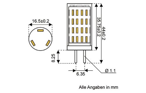 LED vervangingslamp  63xSMD - G4